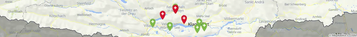 Map view for Pharmacies emergency services nearby Feldkirchen in Kärnten (Feldkirchen, Kärnten)